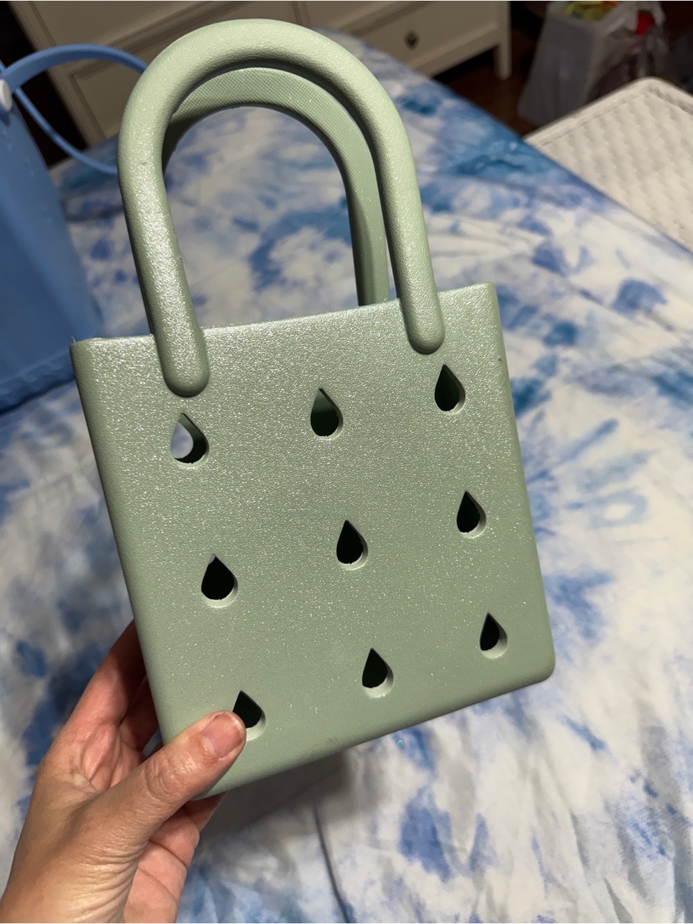 Mint Green Structured Tote Bag -Mini
